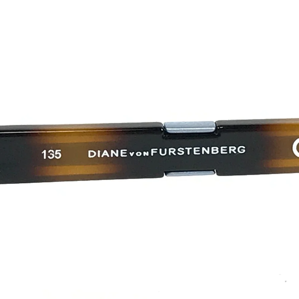 Diane von Furstenberg Eyeglasses Frames DVF8055 400 Brown Blue Cat Eye 51-17-135